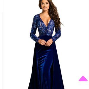 Johnathan Kayne 8013 Velvet Evening Gown prom dress